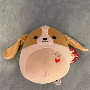 NWT Adela The Basset Hound Valentines Day Squishmallow